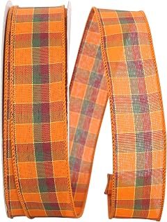 Reliant Ribbon Alford Plaid 3 Value Wired Edge Ribbon, 1-1/2 Inch X 50 Yards, Multi