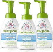 BabyGanics Alcohol-Free Foaming Hand Sanitizer, Pump Bottle, Fragrance Free, 8.45 oz, 3 Pack