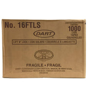 Translucent Lift N' Lock Straw Slotted Lid by DART – 16 oz., 16.0 ounces, Plastic, Translucent, Pack of 1000