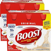 Boost Original Nutritional Energy Balanced Nutritional Drink (6 Count (Pack of 2), Vanilla)