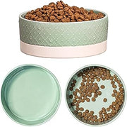 10 Strawberry Street Clermont Paw Embossed Pet Dish, Sage, Set of 2, Large