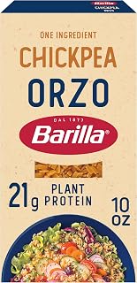 Barilla Chickpea Orzo Pasta, Vegan & Gluten Free Pasta, 8.8oz. (8PK)