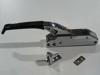 Single Action Edgemount Oven Latch by CHG – 10 3/4" x 1 1/4", Alloy Steel, Silver, Model R35-3105-X