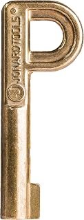 Jonard Tools TTK-225, P Key, for Self Lock Pedestal Lock, Brass, Gold, 1 Count (Pack of 1)