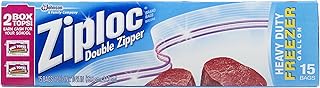 Ziploc Bag Freeezer Gallon, 15-Count Boxes (Pack of 12)