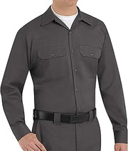 Red Kap Men's Utility Uniform Shirt, Charcoal, 4X-Large