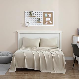 1888 Mills Full Sheet Set – 4 piece Bedding – Soft and Shrinkage Resistant Deep Pockets True Classic Microfiber Bed Sheet Set (Tan, Full)