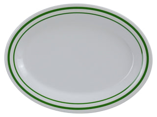 Pine Tree Oval Platter by Yanco – Large, Melamine, Pack of 12, Model PT-214
