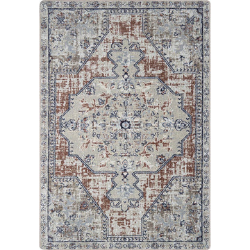 Canyon Tapestry 7'8" x 10'9" Area Rug in Color Terracotta by Joy Carpets – 7'8" x 10'9" (Rectangular), Nylon, Red, Model 2176D-03