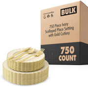 Stock Your Home 750 / 5 Pack Pack of 150 / Gold Dinnerware