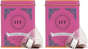 Harney & Sons HT Raspberry Herbal Tea, Caffeine Free, 20 Sachets Tin (Pack of 2)