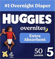 HUGGIES Overnites Diapers Size 5, 50 Count