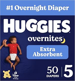 HUGGIES Overnites Diapers Size 5, 50 Count