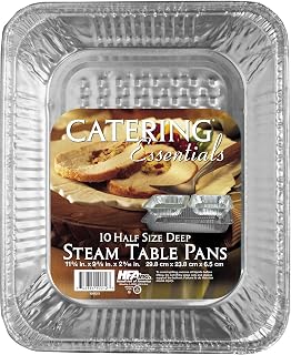 Handi-Foil 10012.010 Catering Essentials Half Size Deep Steam Table Pans (Pack of 10)