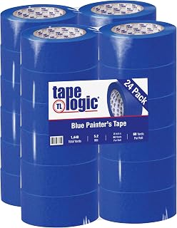 Tape Logic (24 Pack) Blue Painter's Tape, 2 Inch x 60 Yards, Multi-Surface, Easy Removal and Residue Free