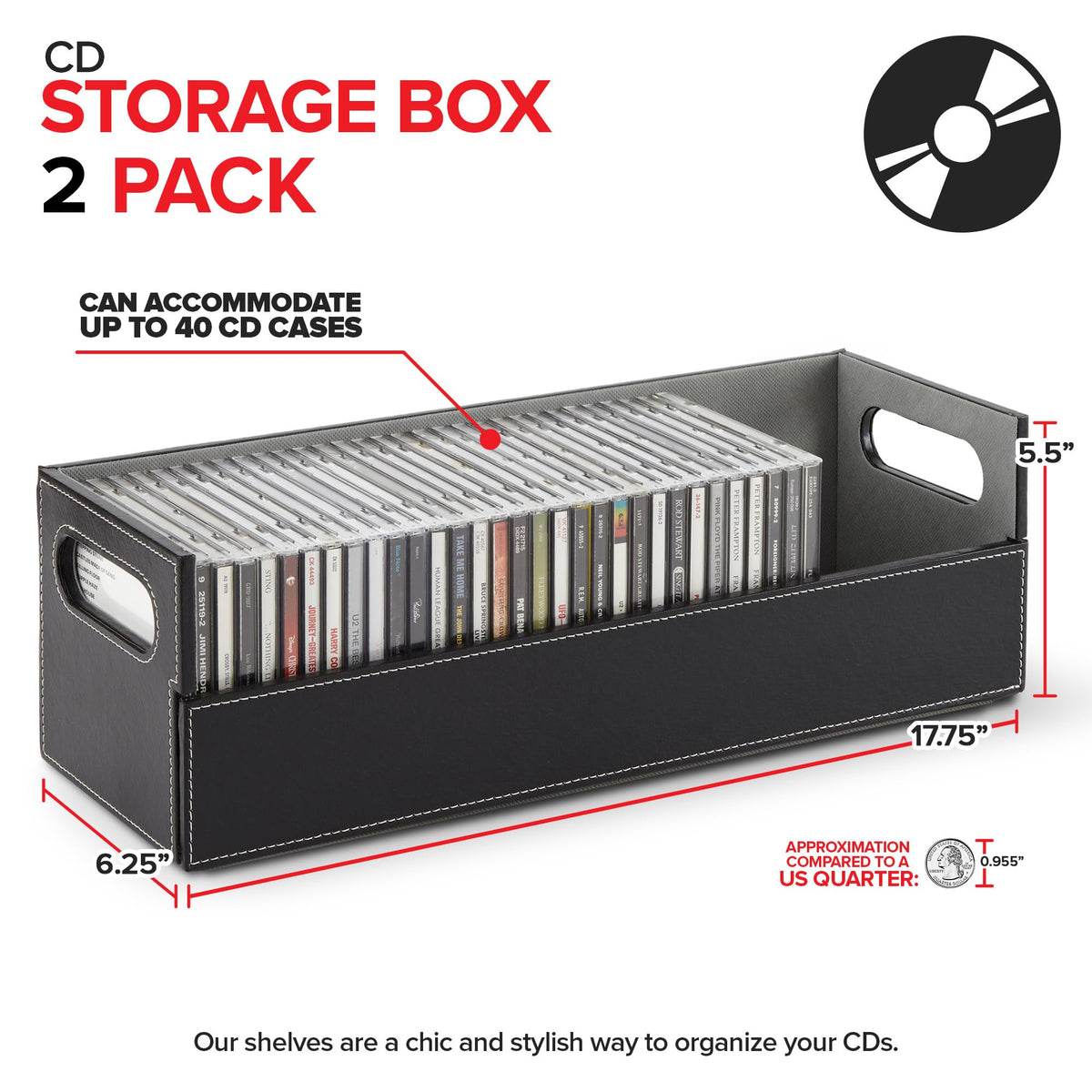 Stock Your Home Black & Gray Interior / 40.0 load / 1 CD Racks