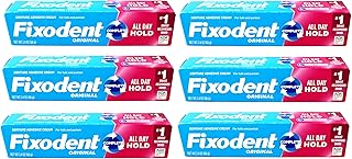Cream Size 2.4z Fixodent Denture Adhesive Cream Original 2.4 Ounce (Pack of 6)