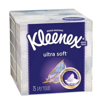 Expressions Facial Tissues by Kleenex – 75 Count (Pack of 1), Paper, White, Model 10036000478157