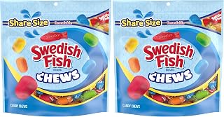 Swedish Fish Chews Soft & Chewy Candy, Share Size, 8.12 oz (Pack of 2)
