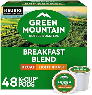 Green Mountain Coffee Roasters Decaf Breakfast Blend, K-Cup Portion Pack for Keurig K-Cup Brewers (Pack of 48)