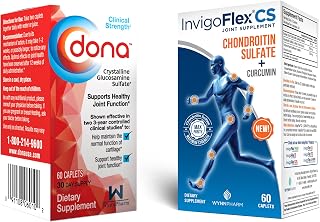 Dona Glucosamine + INVIGOFLEX CS Joint Support Supplement Bundle | Glucosamine sulfate, chondroitin sulfate and turmeric for joint health, cartilage support and mobility.