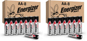 MAX AA Batteries by Energizer – Standard (Pack of 2), Multicolor, Pack of 16, Model E304238600
