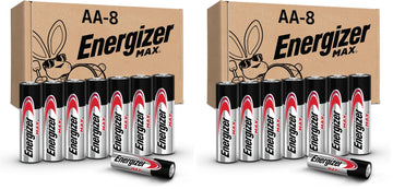MAX AA Batteries by Energizer – Standard (Pack of 2), Multicolor, Pack of 16, Model E304238600