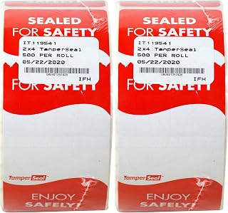 DayMark Safety Systems IT119541 TamperSeal Tamper-Evident 2" x 4" Writable Delivery Label (Roll of 500) (Pack of 2)