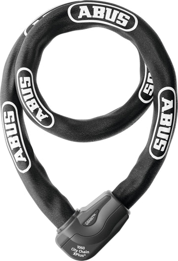 Granit Citychain X-Plus 1060 Chain Bicycle Lock (4.5-Feet) by ABUS – 137cm/10mm, Altri, Black, Model 1060/140_BLACK