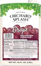 Orchard Splash 46oz Ready to Drink Juice (12 Aseptic Cartons per Case) (Grape 100%)