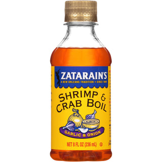 Garlic & Onion Shrimp & Crab Boil by Zatarain's – 8 Fl Oz (Pack of 12), Orange, Pack of 12, Model 071429145054