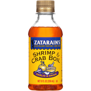 Garlic & Onion Shrimp & Crab Boil by Zatarain's – 8 Fl Oz (Pack of 12), Orange, Pack of 12, Model 071429145054