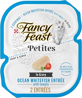 Purina Fancy Feast Petites Ocean Whitefish Cat Food (12 Pack) 2.8 oz Tubs