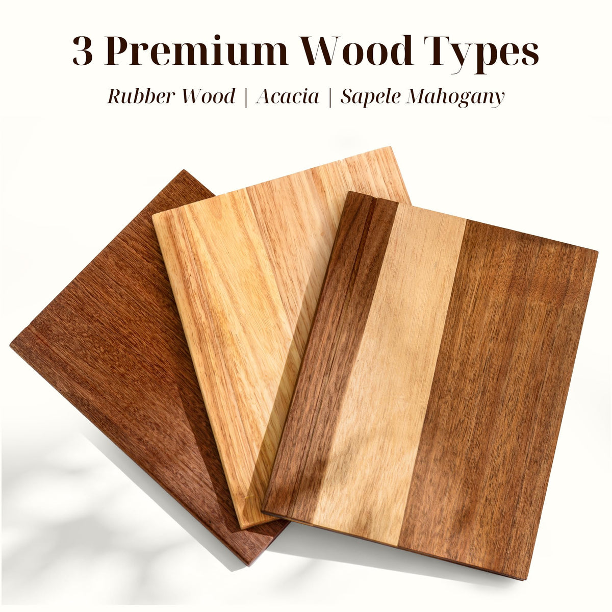 Wnfou Book Shaped Cutting Board Set, 13 x 7.8 Inch, Natural Wood