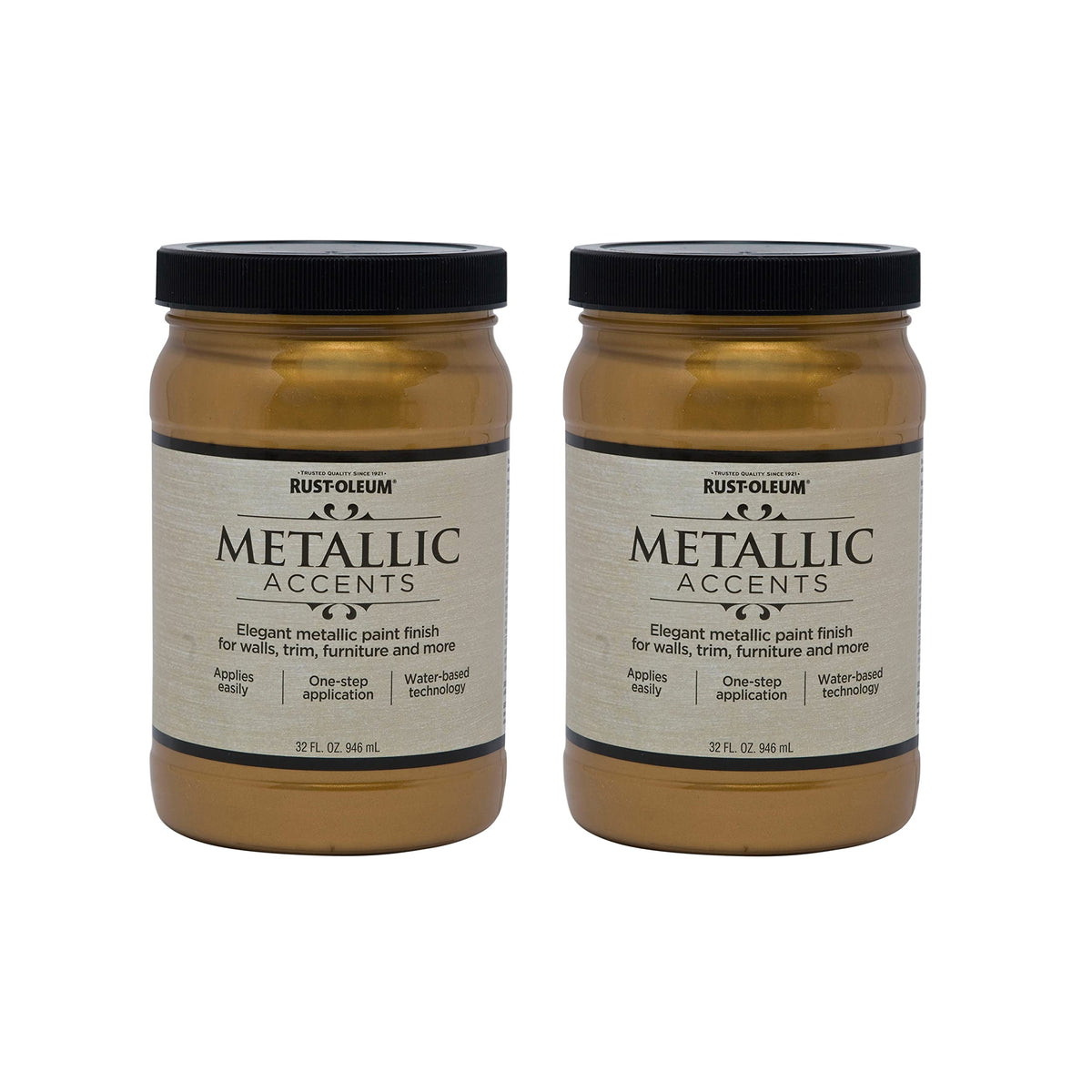 Rust-Oleum 32 Fl Oz (Pack of 2) / Rich Brown / Metallic Paint Interior & Exterior House Paint