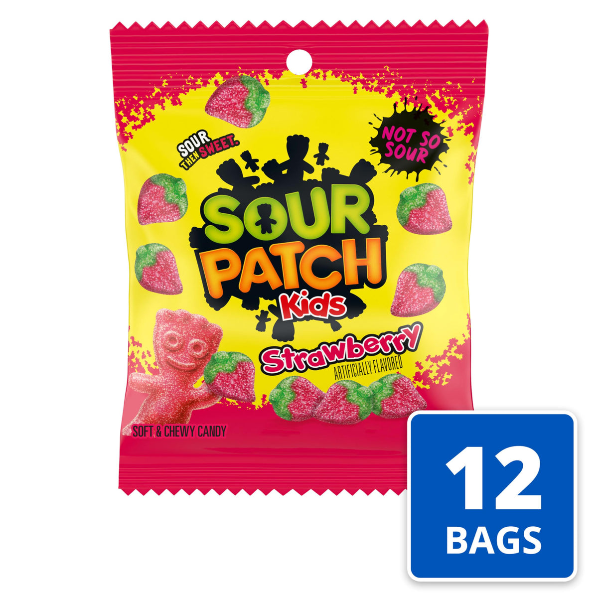 Sour Patch Kids Strawberry / 3.5 Ounce (Pack of 12) / 1 Gummy Candy