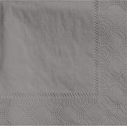 Hoffmaster 8.5" x 4.25" Linen-Like Natural Onyx Gray Guest Towels, 1,000 ct
