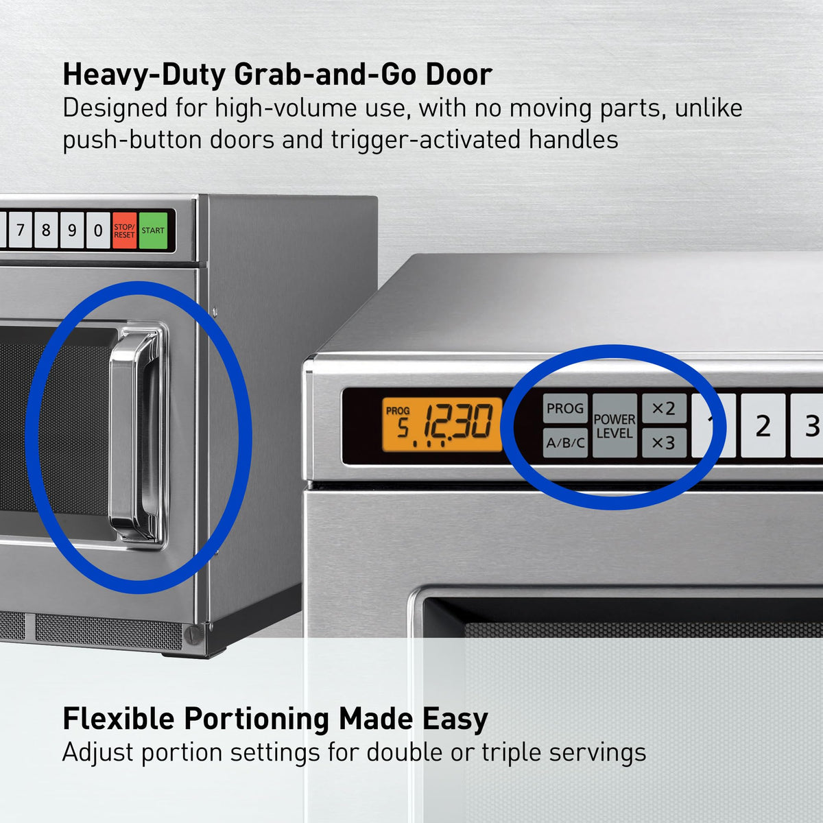 PRO1 Commercial Microwave Oven by Panasonic – 0.6 cubic_feet, Stainless Steel, Model NE-21521