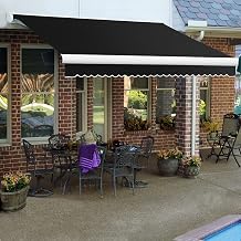 Awntech Retractable Awning Right Motor 18'W x 10'D x 10" H Black