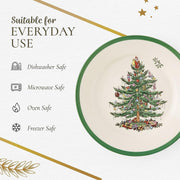 Spode Christmas Tree Salad Plates, Set of 4, 8 Inch