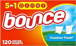 Bounce Fabric Softener Sheets, Outdoor Fresh Scent, 120 Count (Pack of 6)