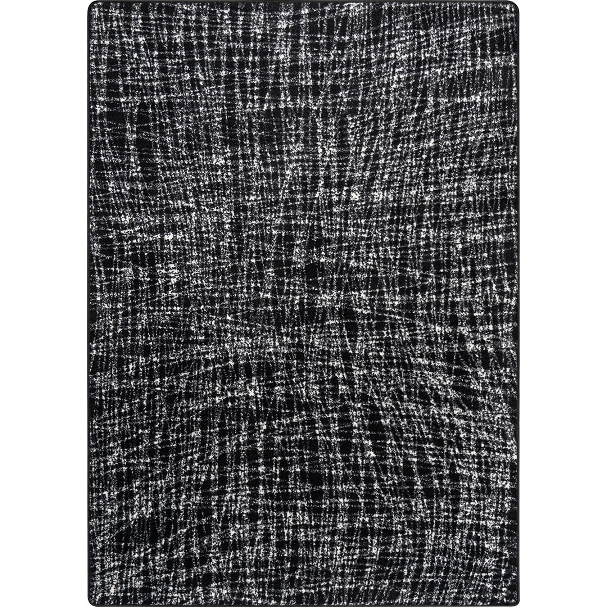 Impressions Crisscross Shadow 7'8" x 10'9" Area Rug by Joy Carpets – 7'8" x 10'9" (Rectangular), Nylon, Black, Model 2165D-04