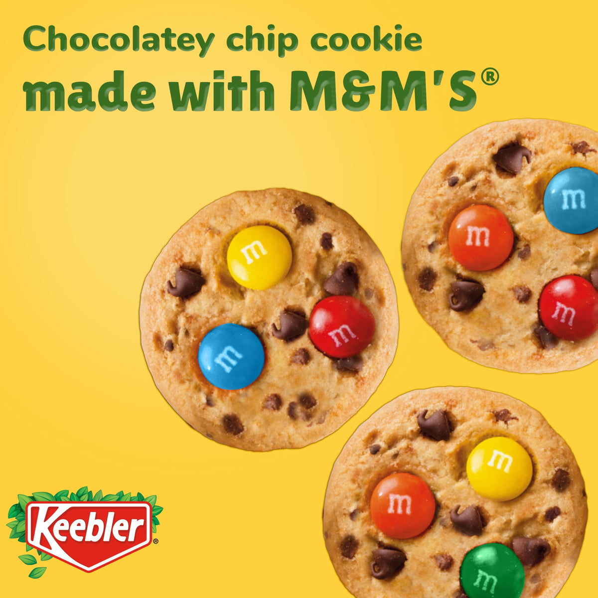 Chips Deluxe Minis Made with M&M’s by Keebler – 10 Count (Pack of 2), Pack of 2