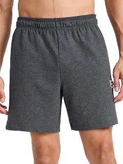 Reebok Men's Locker 7” Short, Standard Fit, Midweight Stretch Cotton-Poly Fabric