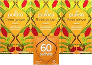 Pukka Herbal Tea Three Ginger 20 Count (Pack of 3)