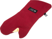Carlisle FoodService Products Cool Touch Flame Conventional High Heat Intermittent Flame Protection up to 900°F Oven Mitt by San Jamar – 17", Fiber, Red, Model KT0218