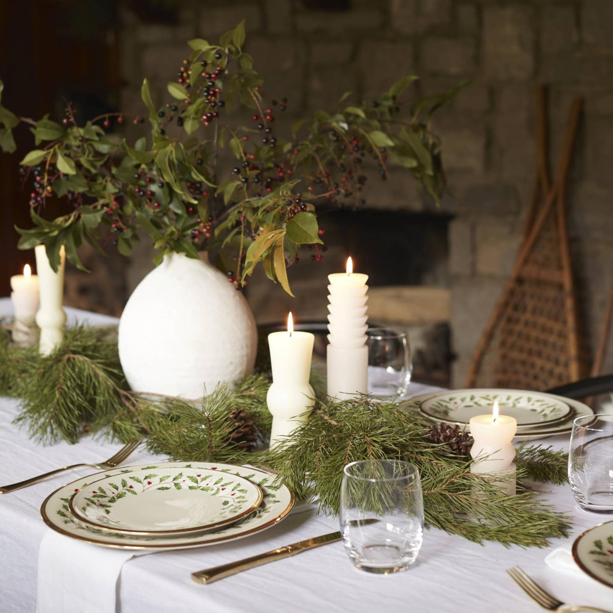 Lenox Holiday Porcelain Salad Plates, 8 Inch, Set of 6