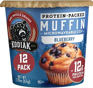 Kodiak Cakes Minute Muffins, Mountain Blueberry, 2.29 Ounce (Pack of 12) (Packaging May Vary)