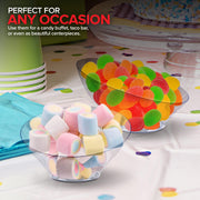 6oz Clear Plastic Serving Bowls (8 Pack) Small Disposable Candy Dishes by Stock Your Home – 6 oz, 6.0 ounces, Plastic, Clear, Pack of 8
