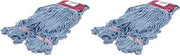 Carlisle FoodService Products 369454B14 Looped-End Mop Head with Red Band, Large, Blue (Pack of 2)
